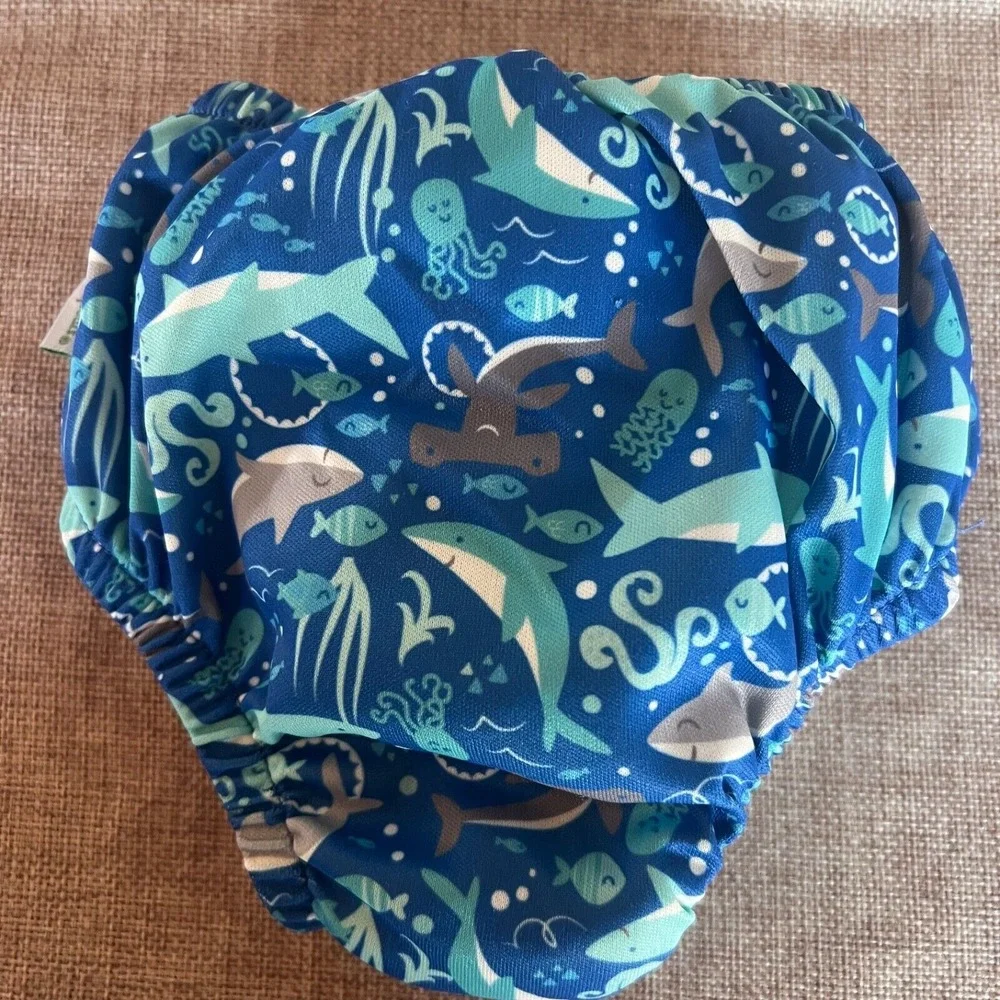Green Sprouts‎ Baby Reuseable Swim Diapers New Size 6 mo 10-18lbs